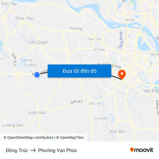 Đồng Trúc to Phường Vạn Phúc map