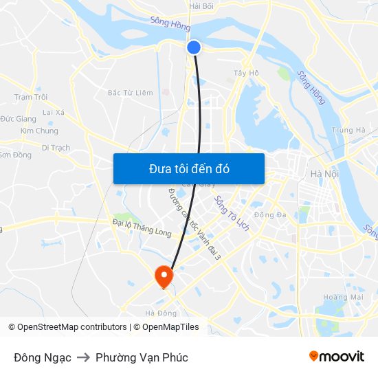 Đông Ngạc to Phường Vạn Phúc map