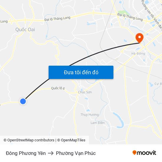 Đông Phương Yên to Phường Vạn Phúc map