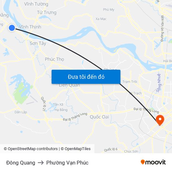 Đông Quang to Phường Vạn Phúc map