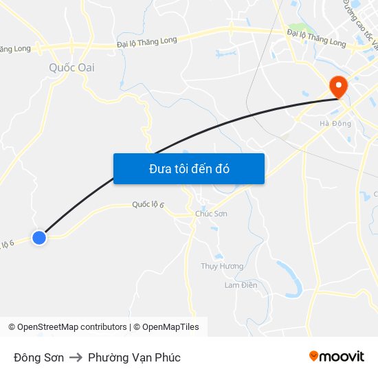 Đông Sơn to Phường Vạn Phúc map