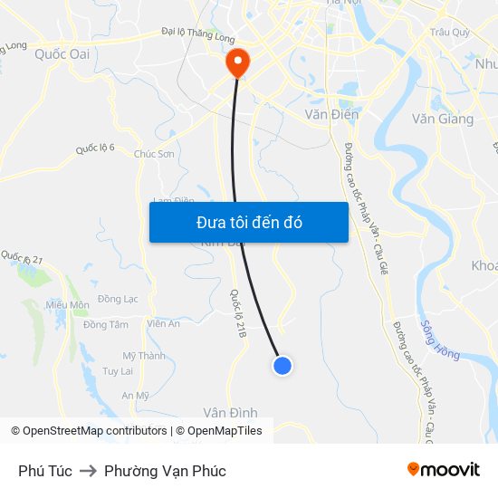 Phú Túc to Phường Vạn Phúc map