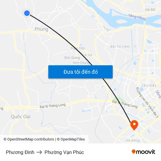 Phương Đình to Phường Vạn Phúc map