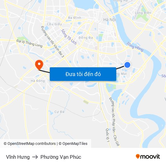 Vĩnh Hưng to Phường Vạn Phúc map