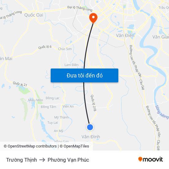 Trường Thịnh to Phường Vạn Phúc map