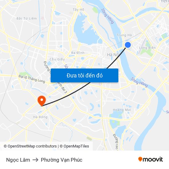 Ngọc Lâm to Phường Vạn Phúc map