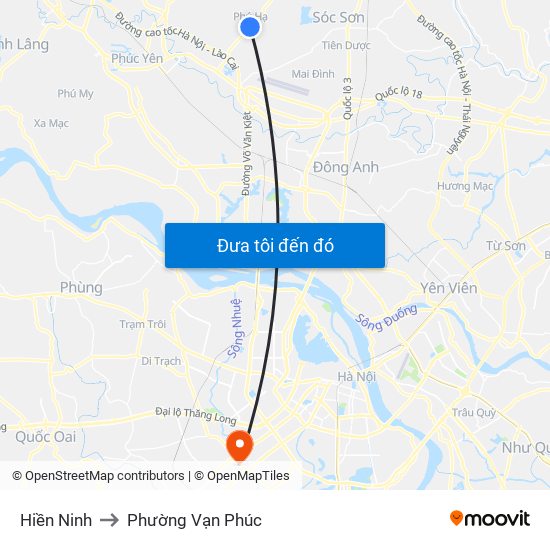 Hiền Ninh to Phường Vạn Phúc map