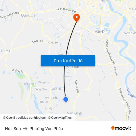Hoa Sơn to Phường Vạn Phúc map