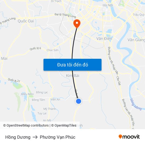 Hồng Dương to Phường Vạn Phúc map