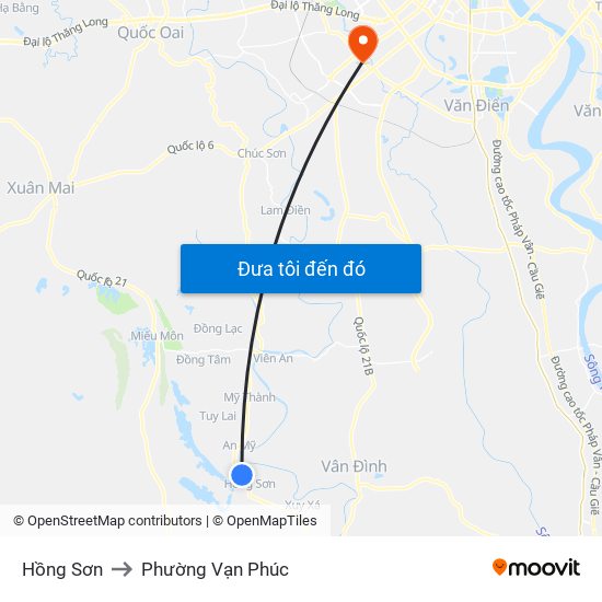 Hồng Sơn to Phường Vạn Phúc map