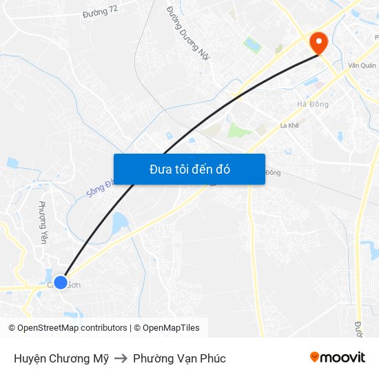 Huyện Chương Mỹ to Phường Vạn Phúc map