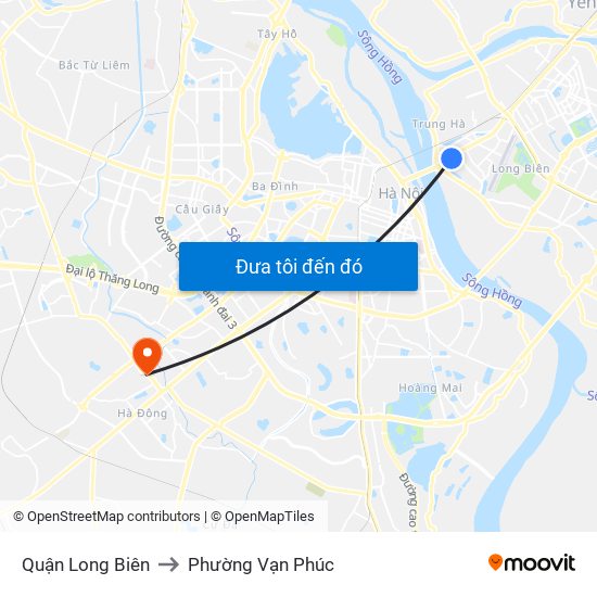 Quận Long Biên to Phường Vạn Phúc map