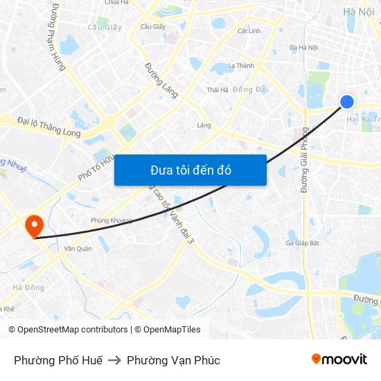 Phường Phố Huế to Phường Vạn Phúc map