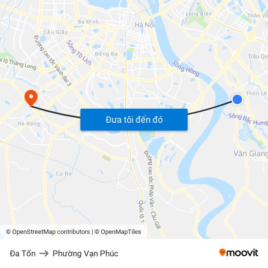 Đa Tốn to Phường Vạn Phúc map