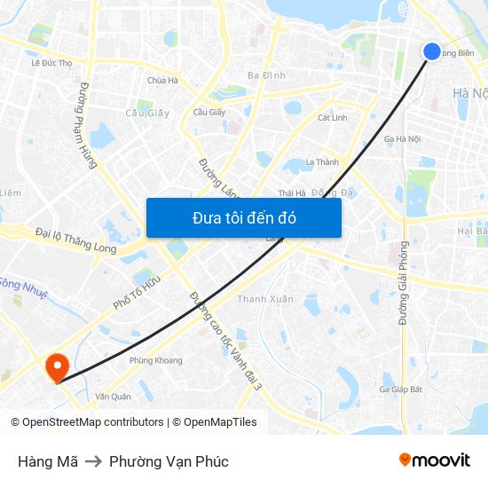 Hàng Mã to Phường Vạn Phúc map