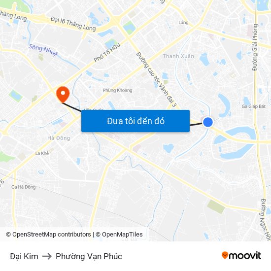 Đại Kim to Phường Vạn Phúc map