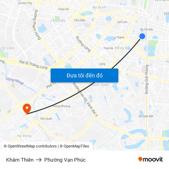 Khâm Thiên to Phường Vạn Phúc map