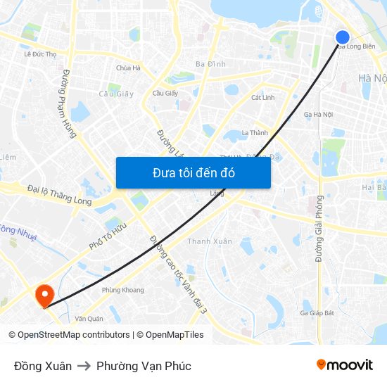 Đồng Xuân to Phường Vạn Phúc map