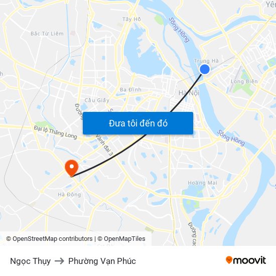 Ngọc Thụy to Phường Vạn Phúc map