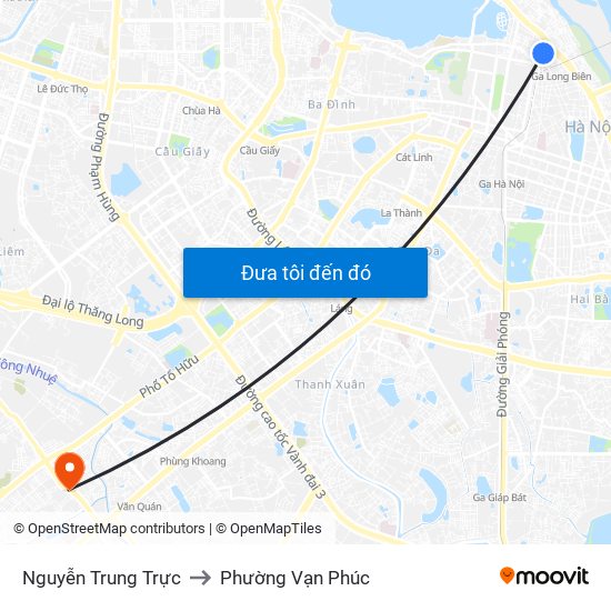 Nguyễn Trung Trực to Phường Vạn Phúc map