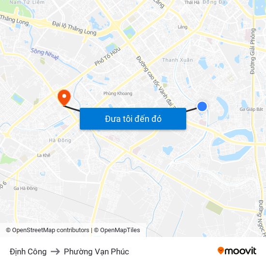 Định Công to Phường Vạn Phúc map