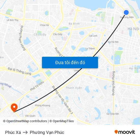 Phúc Xá to Phường Vạn Phúc map