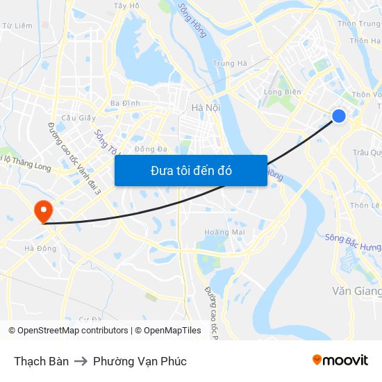 Thạch Bàn to Phường Vạn Phúc map