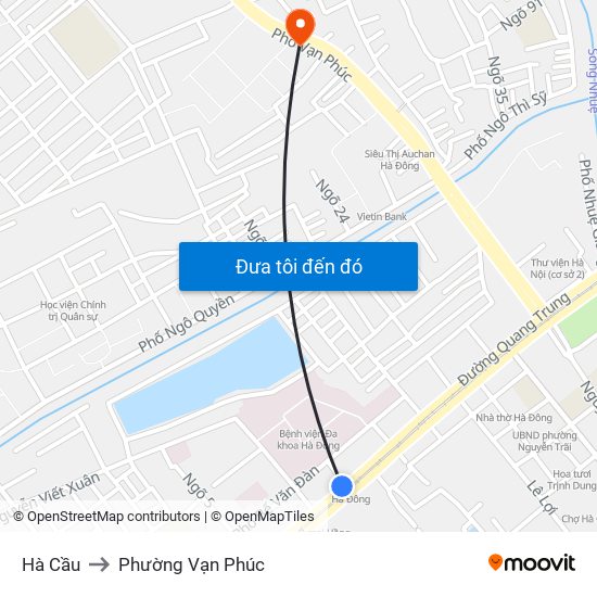 Hà Cầu to Phường Vạn Phúc map