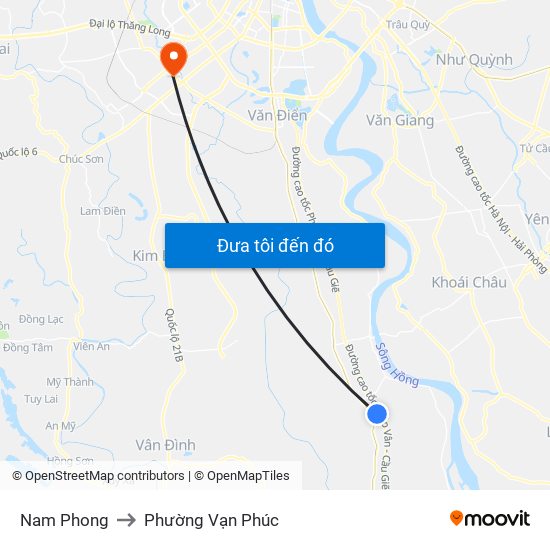 Nam Phong to Phường Vạn Phúc map