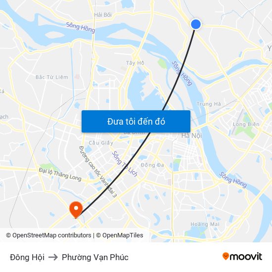 Đông Hội to Phường Vạn Phúc map