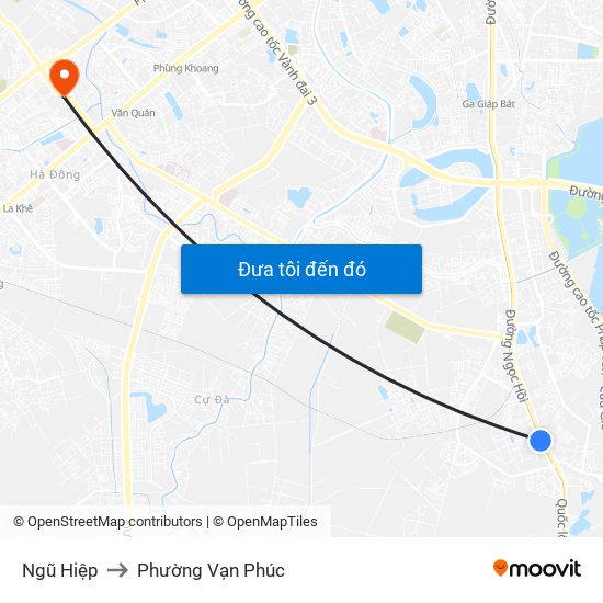 Ngũ Hiệp to Phường Vạn Phúc map