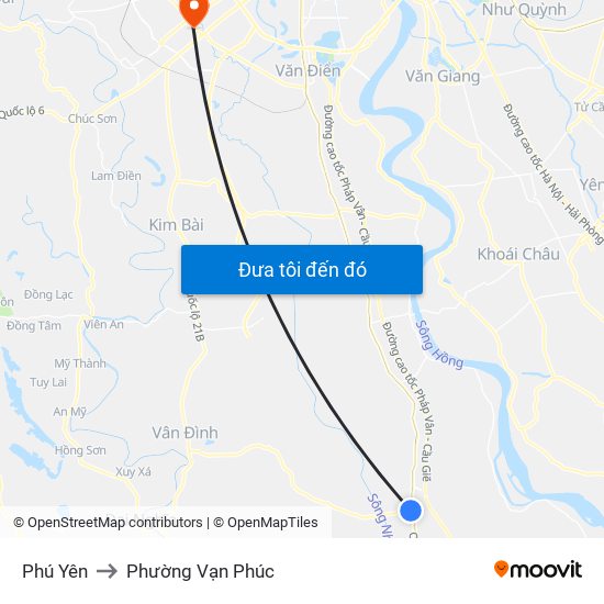 Phú Yên to Phường Vạn Phúc map