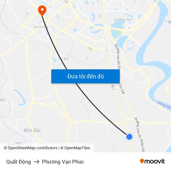 Quất Động to Phường Vạn Phúc map