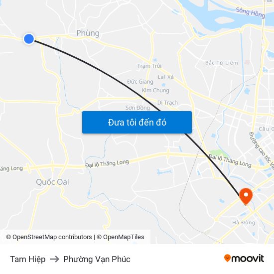 Tam Hiệp to Phường Vạn Phúc map