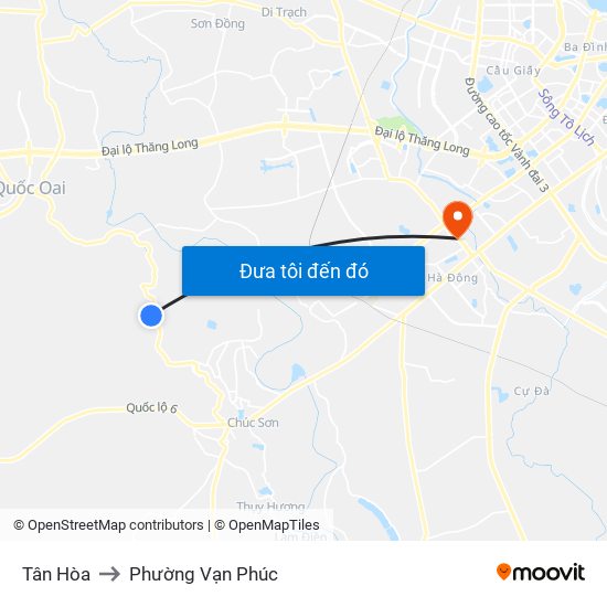 Tân Hòa to Phường Vạn Phúc map