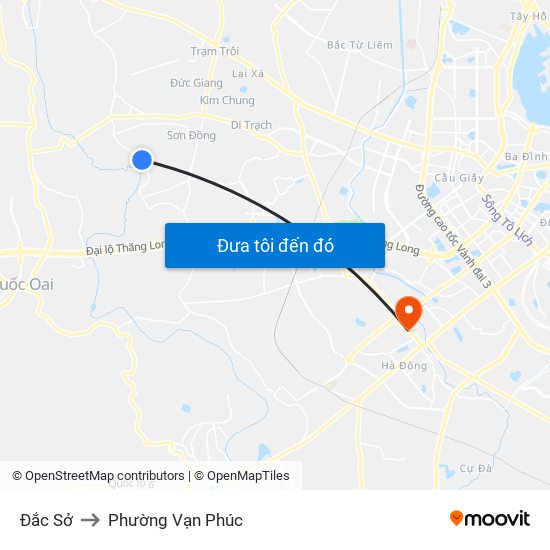 Đắc Sở to Phường Vạn Phúc map