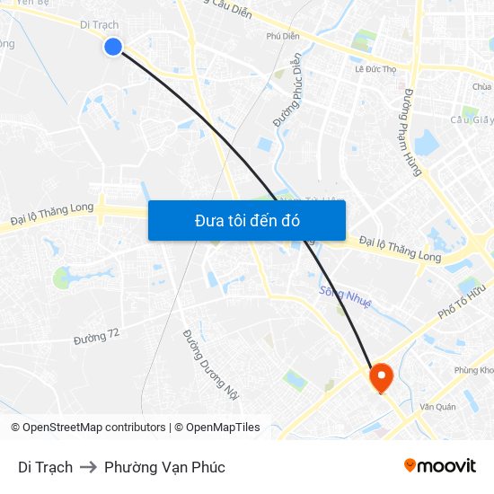 Di Trạch to Phường Vạn Phúc map