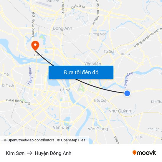 Kim Sơn to Huyện Đông Anh map