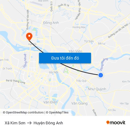 Xã Kim Sơn to Huyện Đông Anh map