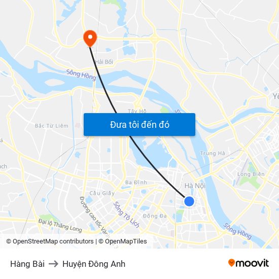 Hàng Bài to Huyện Đông Anh map