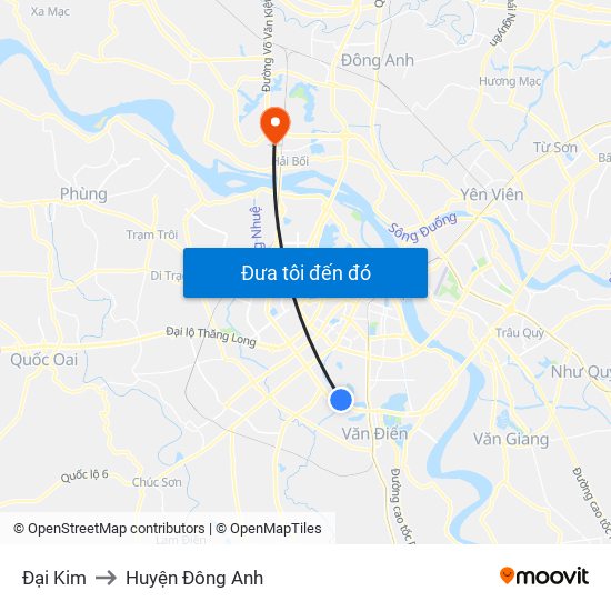 Đại Kim to Huyện Đông Anh map