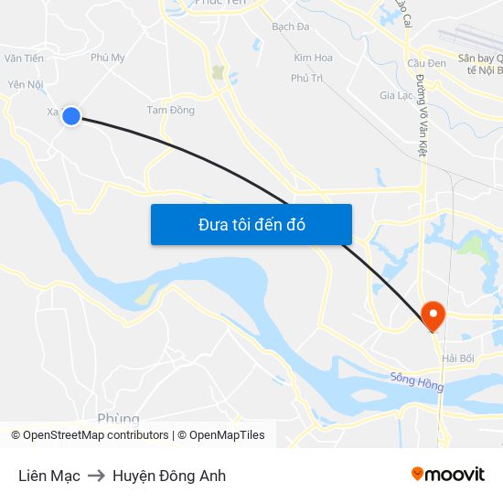 Liên Mạc to Huyện Đông Anh map