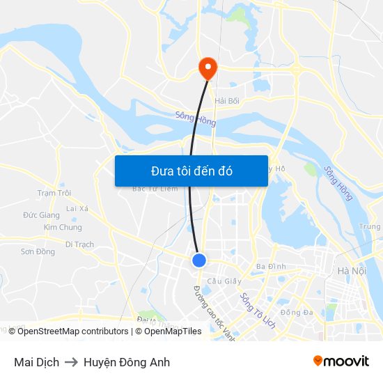 Mai Dịch to Huyện Đông Anh map