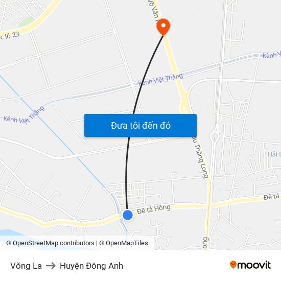 Võng La to Huyện Đông Anh map