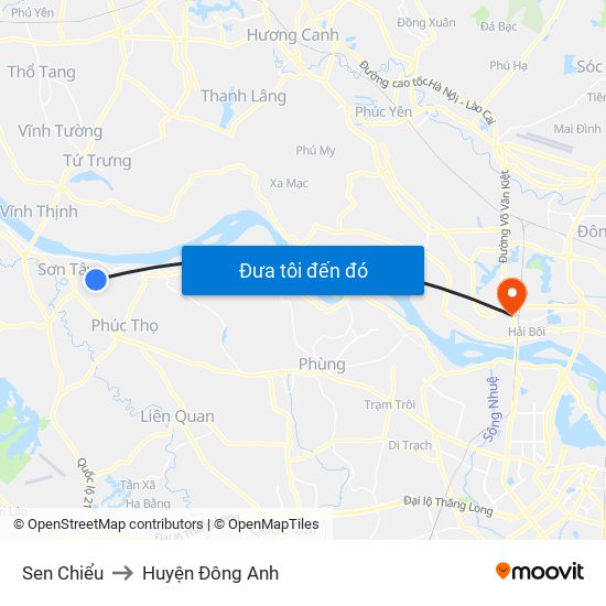 Sen Chiểu to Huyện Đông Anh map
