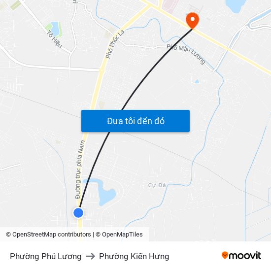 Phường Phú Lương to Phường Kiến Hưng map