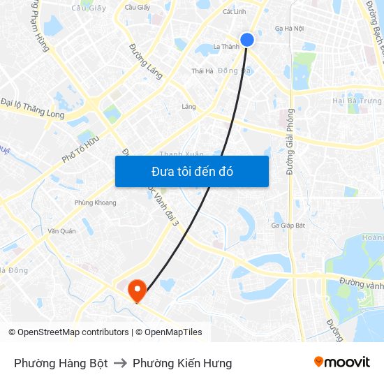 Phường Hàng Bột to Phường Kiến Hưng map