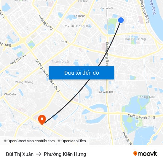 Bùi Thị Xuân to Phường Kiến Hưng map