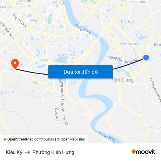 Kiêu Kỵ to Phường Kiến Hưng map