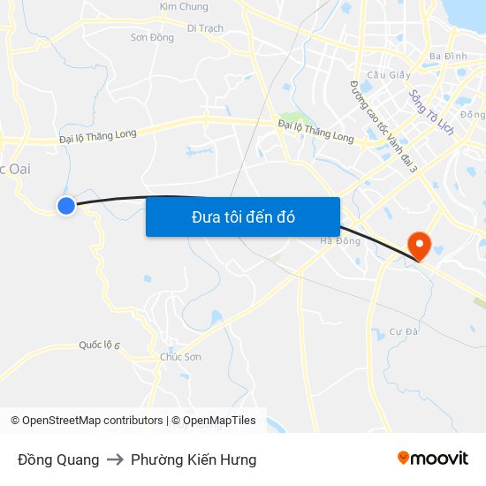 Đồng Quang to Phường Kiến Hưng map
